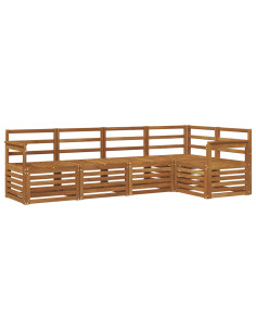 Set divani 5 pcs Naturale Legno di Acacia Massello 2