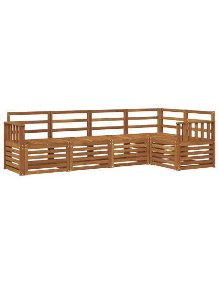Set divani 5 pcs Naturale Legno di Acacia Massello