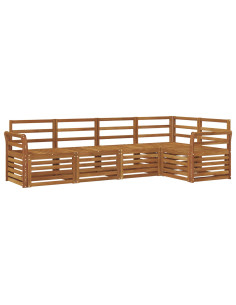 Set divani 5 pcs Naturale Legno di Acacia Massello 2