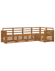 Set divani 5 pcs Naturale Legno di Acacia Massello 2