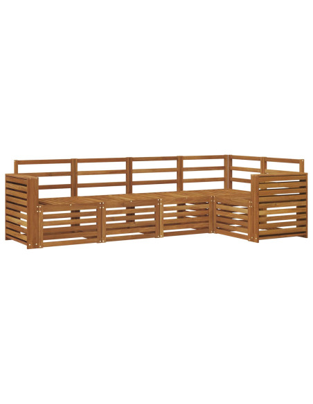 Set divani 5 pcs Naturale Legno di Acacia Massello