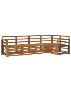 Set divani 5 pcs Naturale Legno di Acacia Massello 2