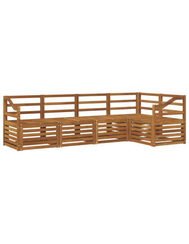 Set divani 5 pcs Naturale Legno di Acacia Massello