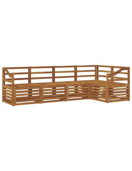 Set divani 5 pcs Naturale Legno di Acacia Massello
