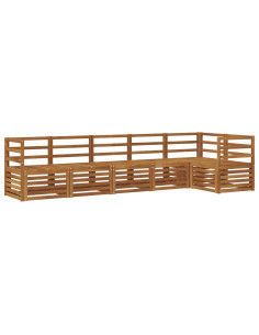 Set divani 6 pcs Naturale Legno di Acacia Massello 2