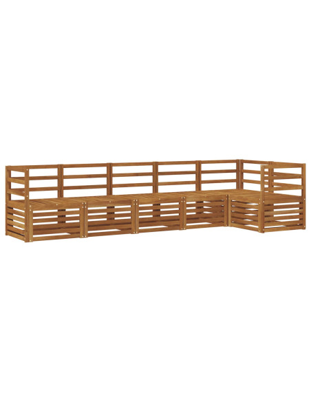 Set divani 6 pcs Naturale Legno di Acacia Massello