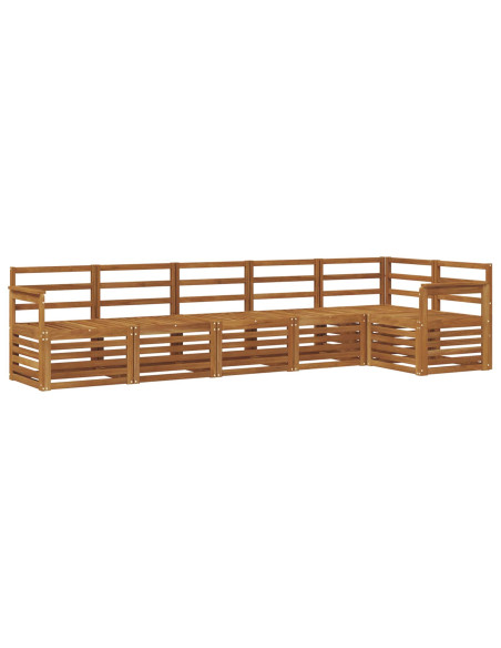 Set divani 6 pcs Naturale Legno di Acacia Massello