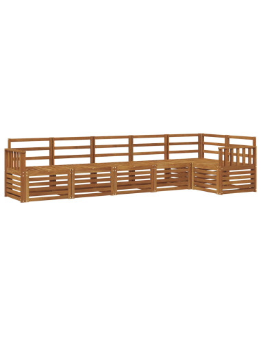 Set divani 6 pcs Naturale Legno di Acacia Massello
