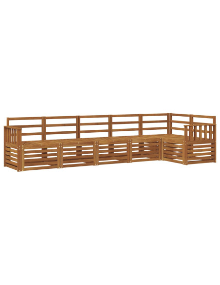 Set divani 6 pcs Naturale Legno di Acacia Massello