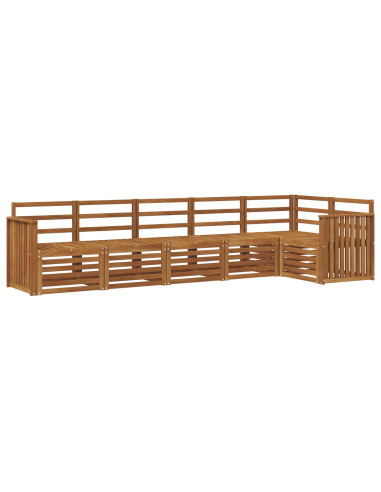 Set divani 6 pcs Naturale Legno di Acacia Massello