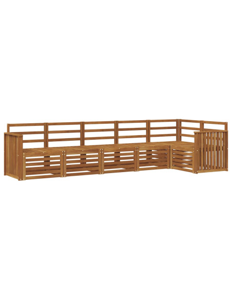 Set divani 6 pcs Naturale Legno di Acacia Massello
