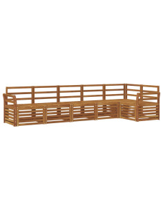 Set divani 6 pcs Naturale Legno di Acacia Massello 2