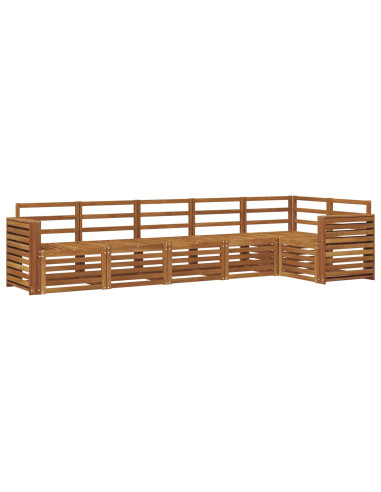 Set divani 6 pcs Naturale Legno di Acacia Massello