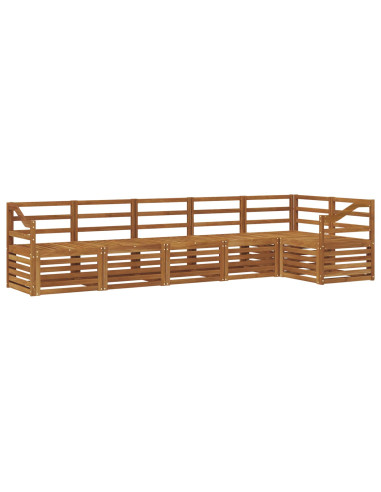 Set divani 6 pcs Naturale Legno di Acacia Massello