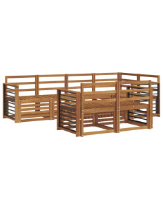 Set divani 7 pcs Naturale Legno di Acacia Massello 2