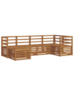 Set divani 8 pcs Naturale Legno di Acacia Massello 2