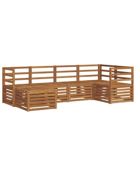 Set divani 8 pcs Naturale Legno di Acacia Massello