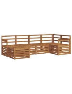 Set divani 8 pcs Naturale Legno di Acacia Massello 2