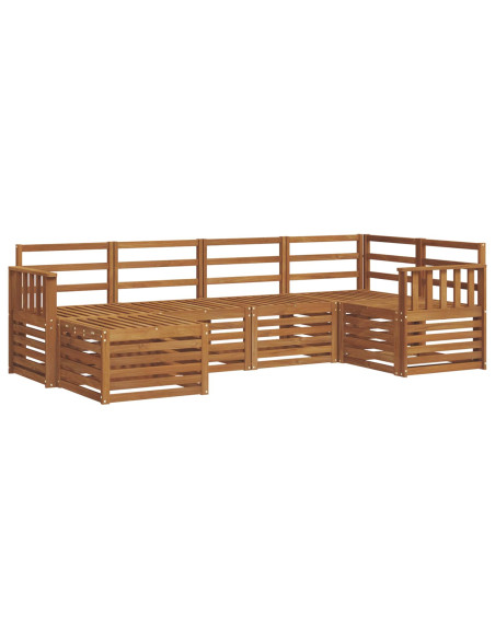 Set divani 8 pcs Naturale Legno di Acacia Massello
