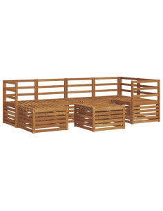 Set divani 9 pcs Naturale Legno di Acacia Massello 2