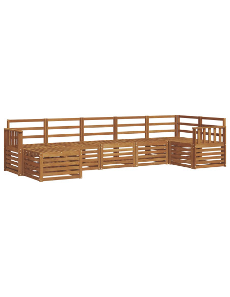 Set divani 9 pcs Naturale Legno di Acacia Massello
