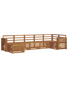 Set divani 9 pcs Naturale Legno di Acacia Massello 2