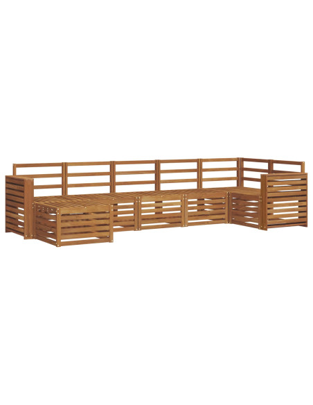 Set divani 9 pcs Naturale Legno di Acacia Massello