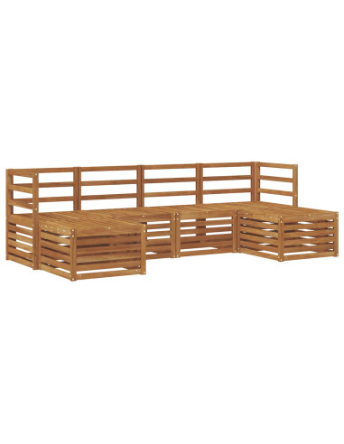 Set divani 8 pcs Naturale Legno di Acacia Massello