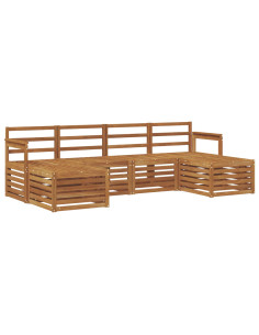 Set divani 8 pcs Naturale Legno di Acacia Massello 2