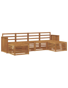Set divani 8 pcs Naturale Legno di Acacia Massello 2