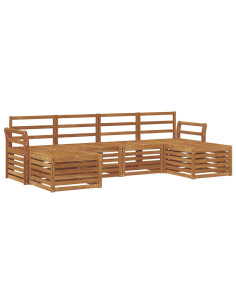 Set divani 8 pcs Naturale Legno di Acacia Massello 2