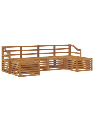 Set divani 8 pcs Naturale Legno di Acacia Massello