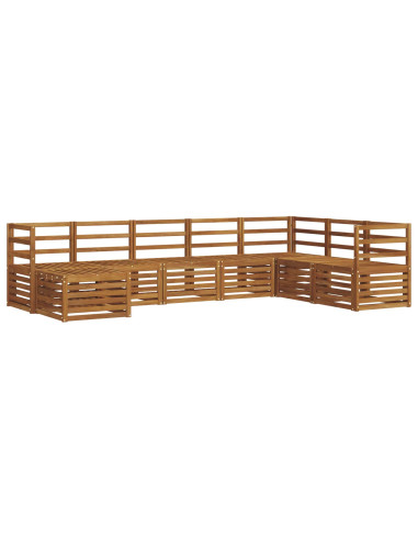 Set divani 10 pcs Naturale Legno di Acacia Massello