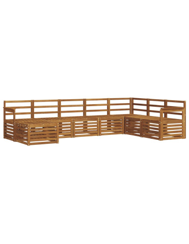 Set divani 10 pcs Naturale Legno di Acacia Massello