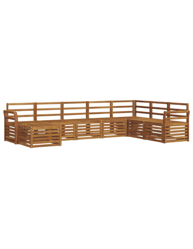 Set divani 10 pcs Naturale Legno di Acacia Massello