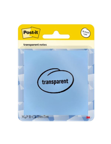 POST-IT TRANSPARENT WASHED DENIMBLU