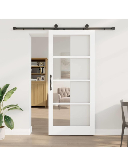 Porta scorrevole ORKDAL Bianco e Nero 93 x 211 cm