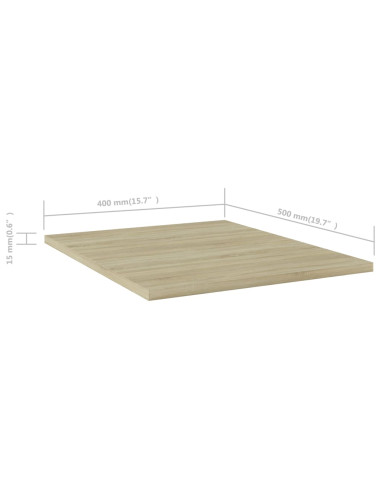 Ripiani per Libreria 8pz Rovere Sonoma 40x50x1,5cm Multistrato