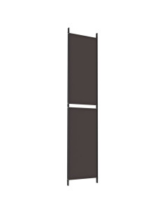 Divisorio a 3 Pannelli Marrone 150x220 cm in Tessuto