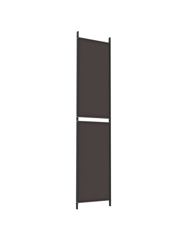 Divisorio a 3 Pannelli Marrone 150x220 cm in Tessuto