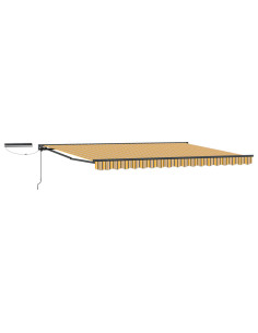 Tettuccio Elettrico Retrattile Giallo e Grigio 4,5 × 3 m