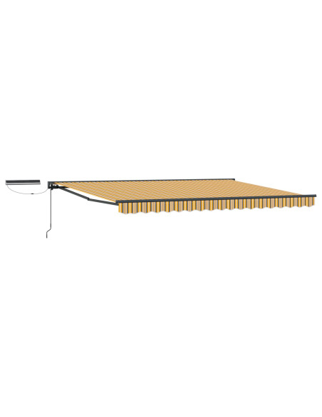 Tettuccio Elettrico Retrattile Giallo e Grigio 4,5 × 3 m