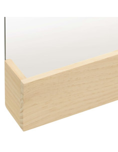 Specchio da Parete in Legno Massello di Pino 23x39,5 cm