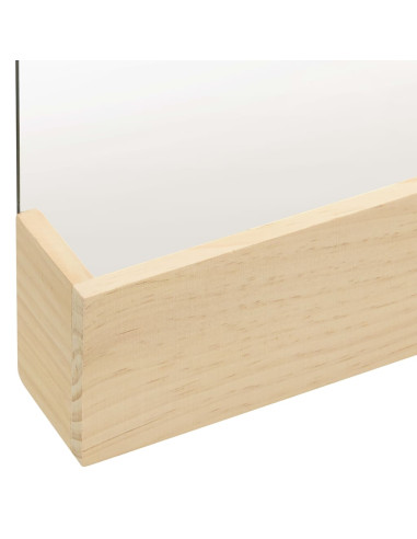 Specchio da Parete in Legno Massello di Pino 23x39,5 cm