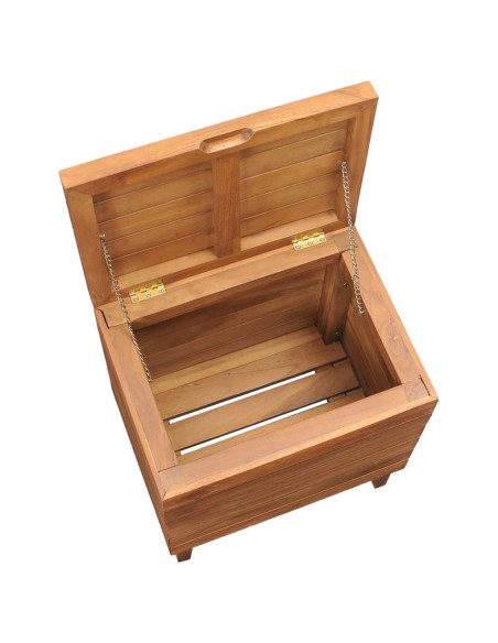 Cesto Portabiancheria 40x30x45 cm in Massello di Teak