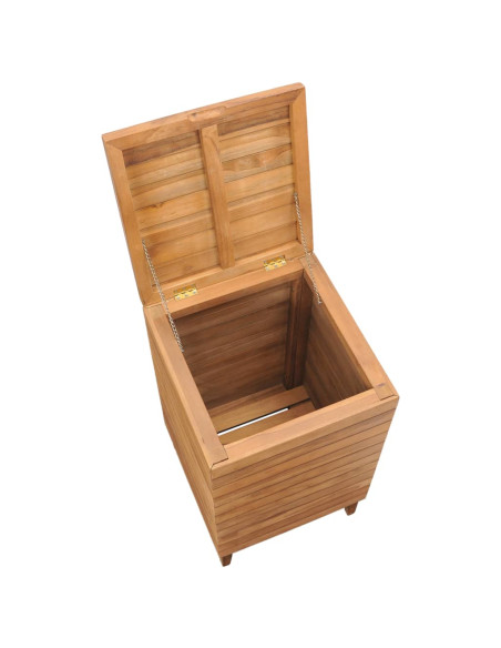 Cesto Portabiancheria 40x40x70 cm in Massello di Teak