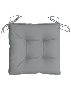 Cuscini per Sedia 2 pz Grigi 50x50x7 cm Tessuto Oxford