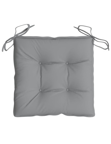 Cuscini per Sedia 2 pz Grigi 50x50x7 cm Tessuto Oxford