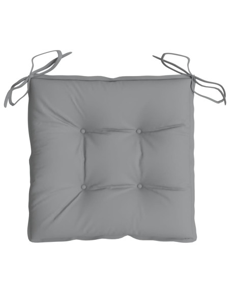 Cuscini per Sedia 2 pz Grigi 50x50x7 cm Tessuto Oxford