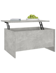 Tavolino Grigio Cemento 80x55,5x41,5 cm in Legno Multistrato